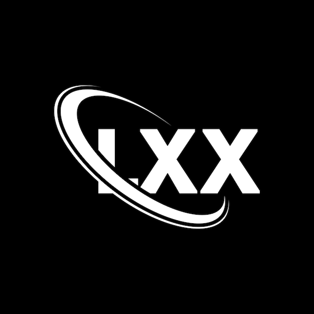 Vettore logo lxx lxx lettera lxx lettera logo design iniziali lxx logo collegato con cerchio e maiuscolo monogramma logo lxx tipografia per il business tecnologico e il marchio immobiliare