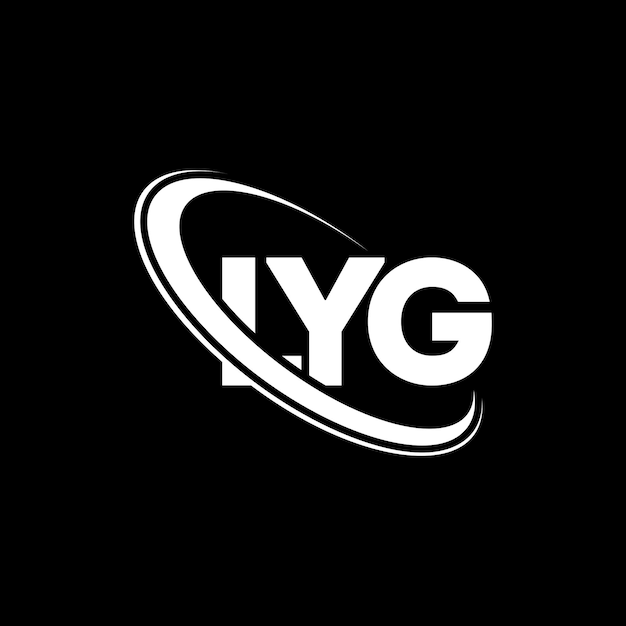 LYG logo LYG brief LYG letter logo ontwerp Initialen LYG logotype gekoppeld aan cirkel en hoofdletters monogram logotype LYG typografie voor technologiebedrijf en vastgoedmerk