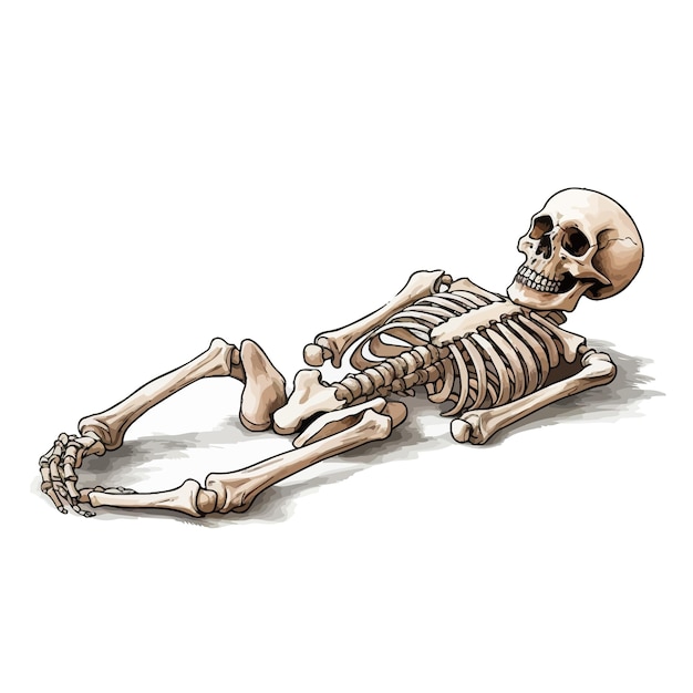 lying skeleton