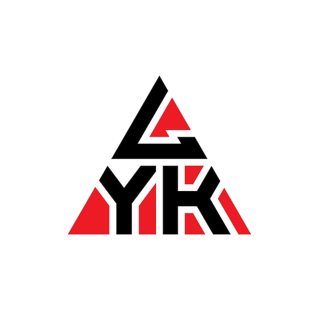 Vector lyk triangle letter logo design with triangle shape lyk triangle logo design monogram lyk triangle vector logo template with red color lyk triangular logo simple elegant and luxurious logo