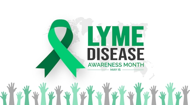 Lyme Disease Awareness Month background or banner design template celebrated in may