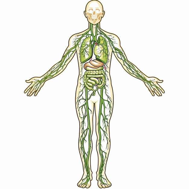 Vector lymphatic_system_vector_illustration