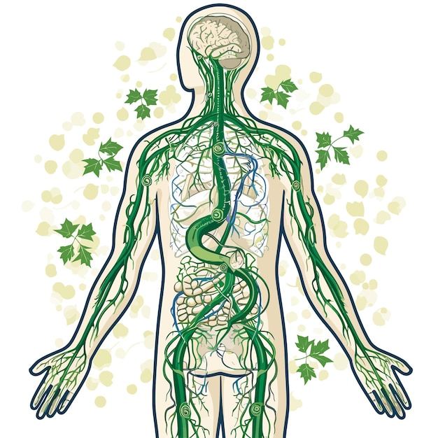 Vector lymphatic_system_vector_illustration