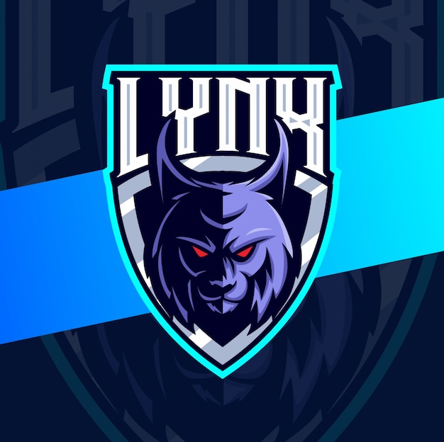 Lynx head mascot esport logo design