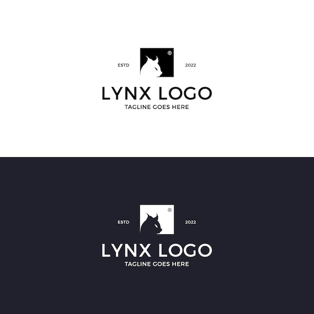 Lynx logo design template