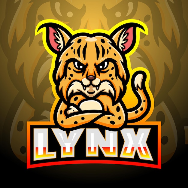 Lynx mascot esport illustration