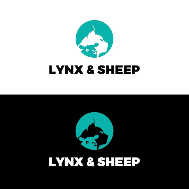 Lynx and sheep logo design inspiration