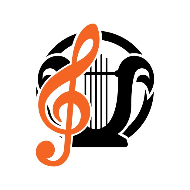 Vector lyre icon vector illustration design template