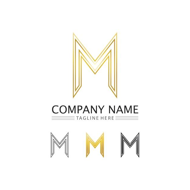 M brief en lettertype Logo sjabloon vector illustratie ontwerp logo voor bedrijf en identiteit