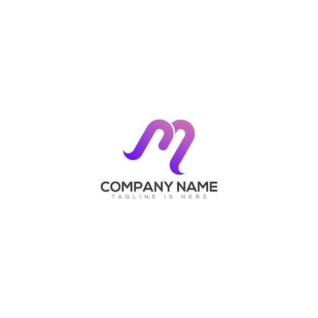 M brief logo ontwerp