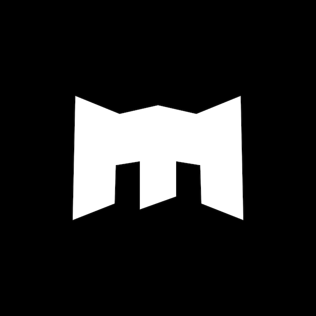 Vector m brief minimalistische logo