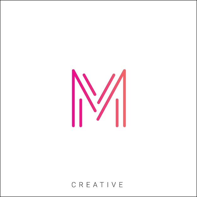 M 크리에이티브 로고 디자인 브랜딩 로고 디자인 터 일러스트레이션 현대 디자인 모노그램 디자인