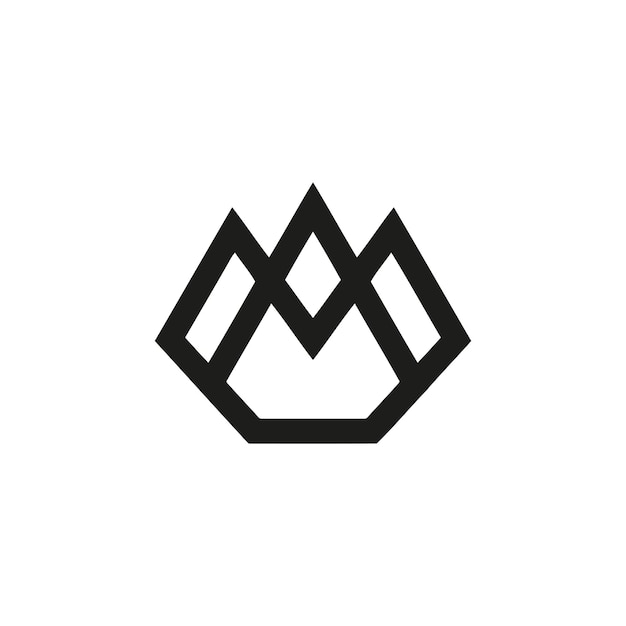 Вектор М алмазный логотип