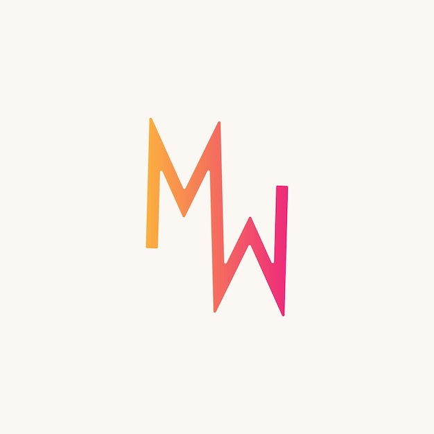 M en V letterteken logo ontwerp