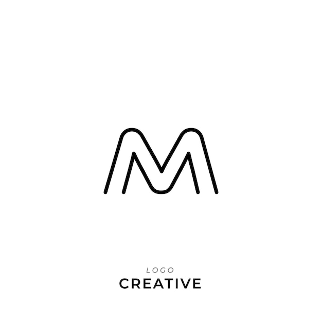 M Later Logo Template Vector Kleurrijke Monogram Symbol Font Logo Moderne Ontwerp Aanvankelijk Gebaseerd LOGO