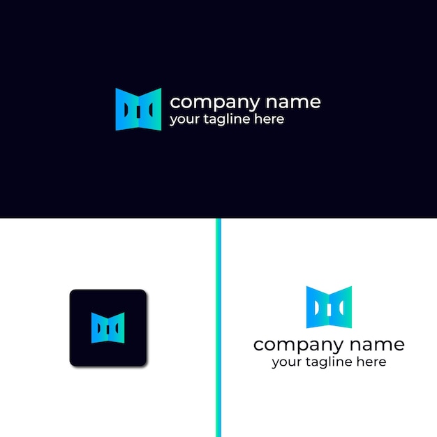 M latter and real estate logo design premium vector