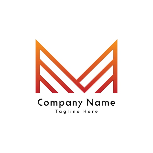 M letter creative logo design icon