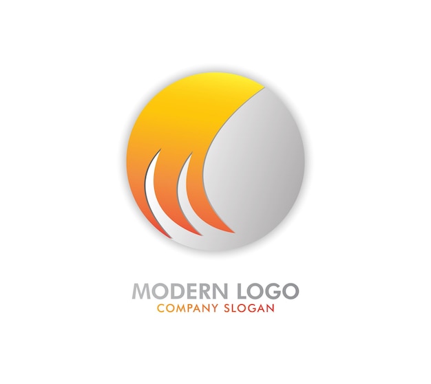 m letter logo design on a 3d circle