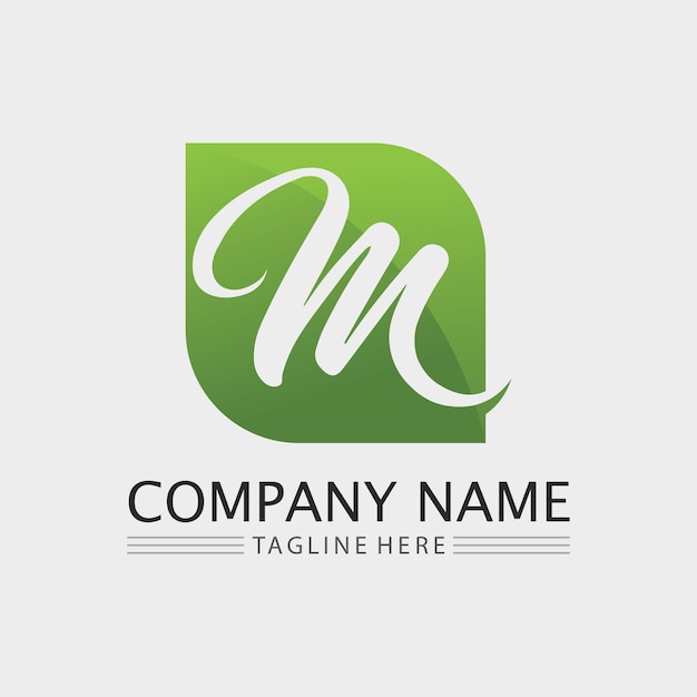 Vector m letter logo design vector identity icon sign