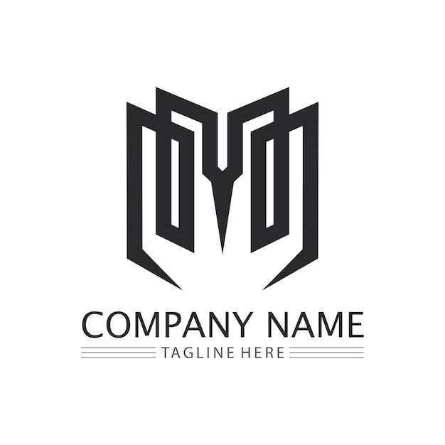 M letter logo design vector identity icon sign