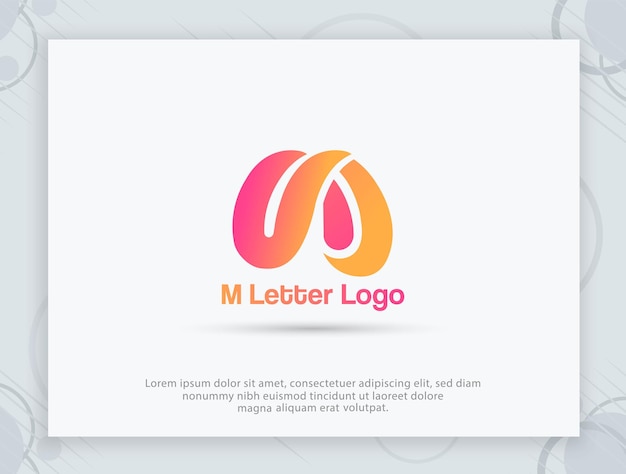 M A Letter logo design