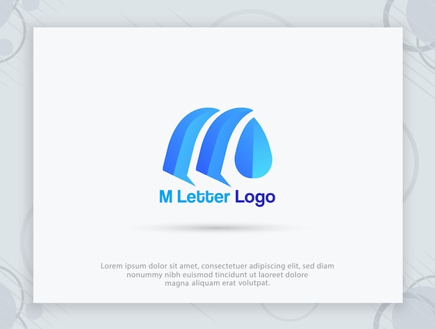 M letter logo design