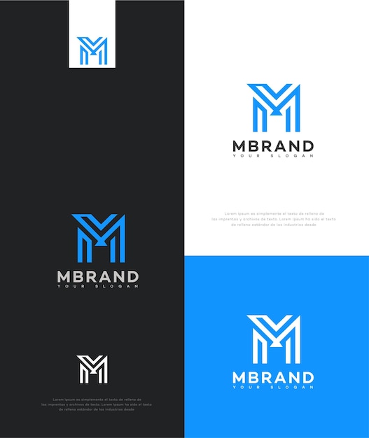 M Letter Logo Icon Brand Identity Sign M Letter Symbol Template