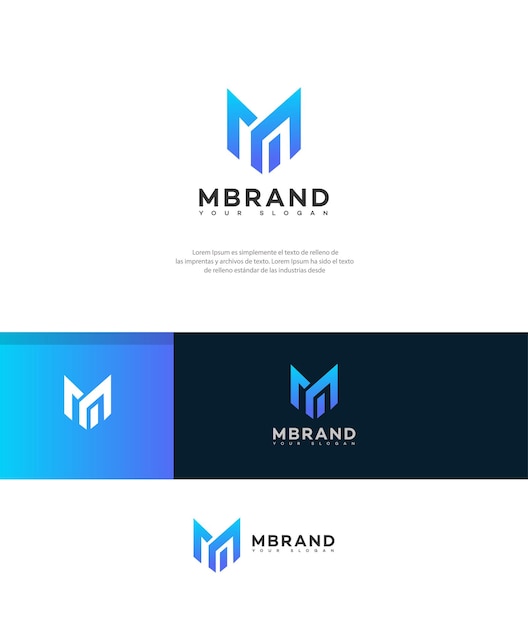 M letter logo icon brand identity sign m letter symbol template