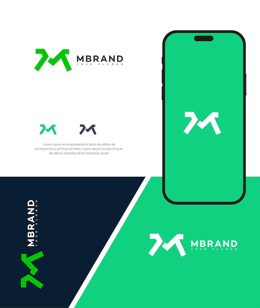 M 글자 로고 아이콘 브랜드 정체성 기호 M 글자 기호 템플릿