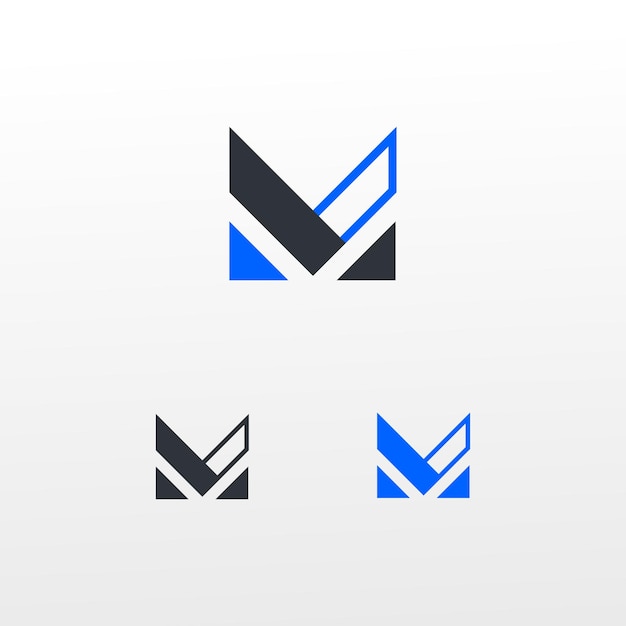 Vettore logo della lettera m logo m design del logo del marchio design del logo minimo
