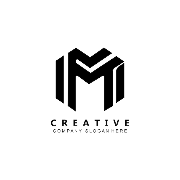 M letter logo template vector illustratie ontwerp