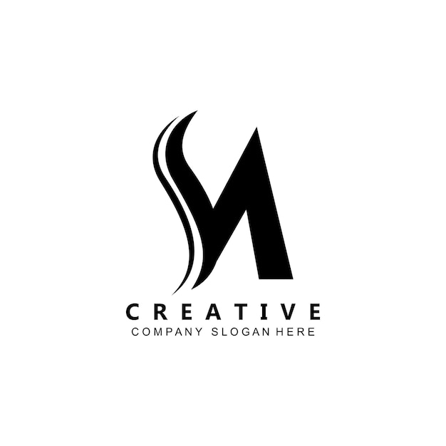 M lettera logo modello illustrazione vettoriale design