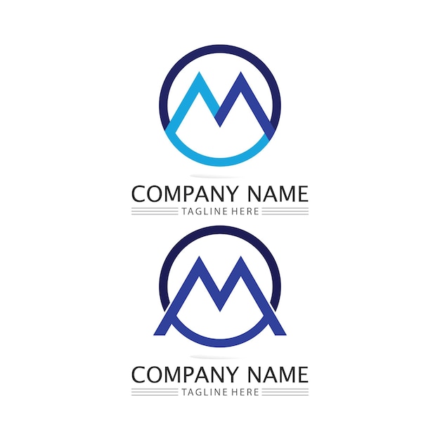 M Letter Logo Template vector illustration design