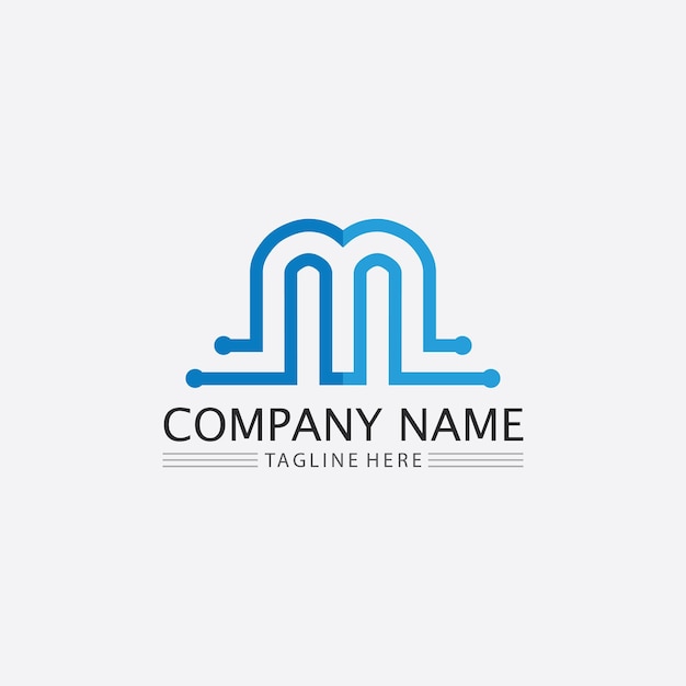 M Letter Logo Template