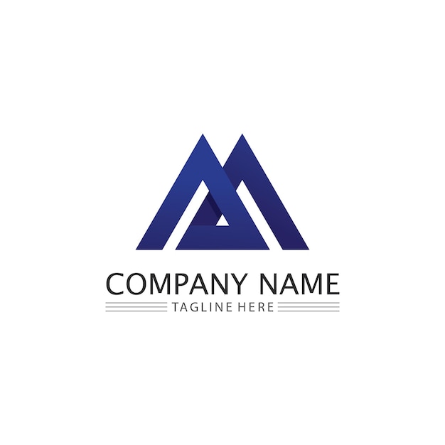 M letter logo template