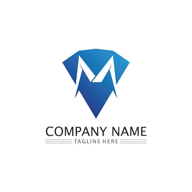 M Letter Logo Template