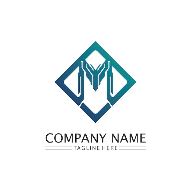 M Letter Logo Template