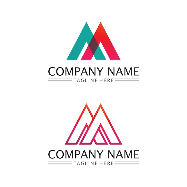 M Letter Logo Template