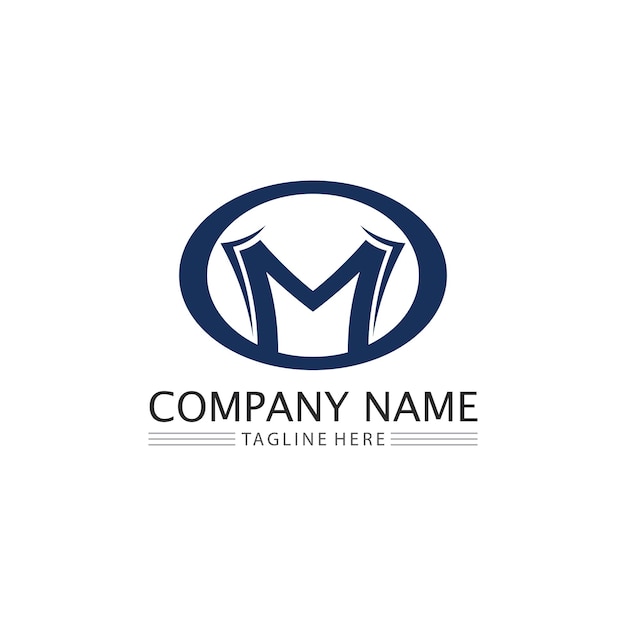 M letter logo template