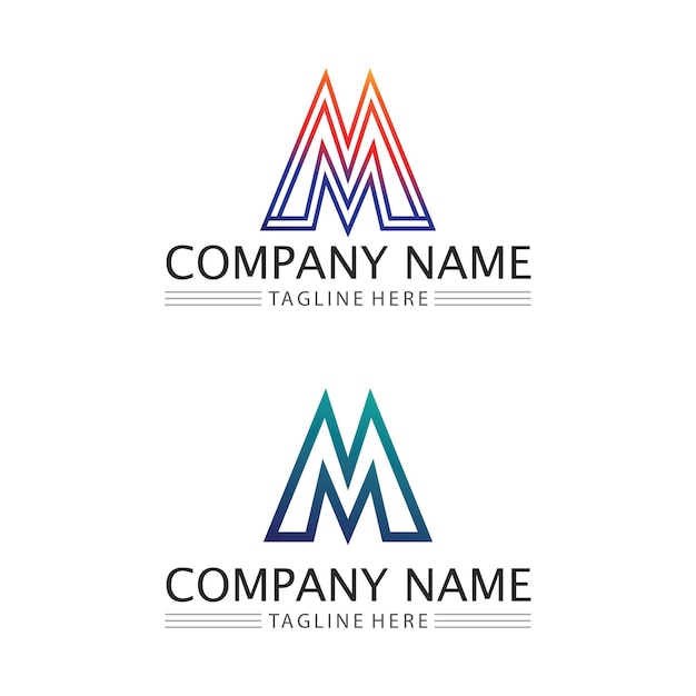 M Letter Logo Template