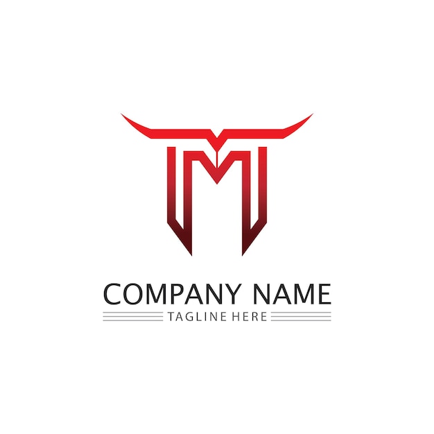 M lettera logo template