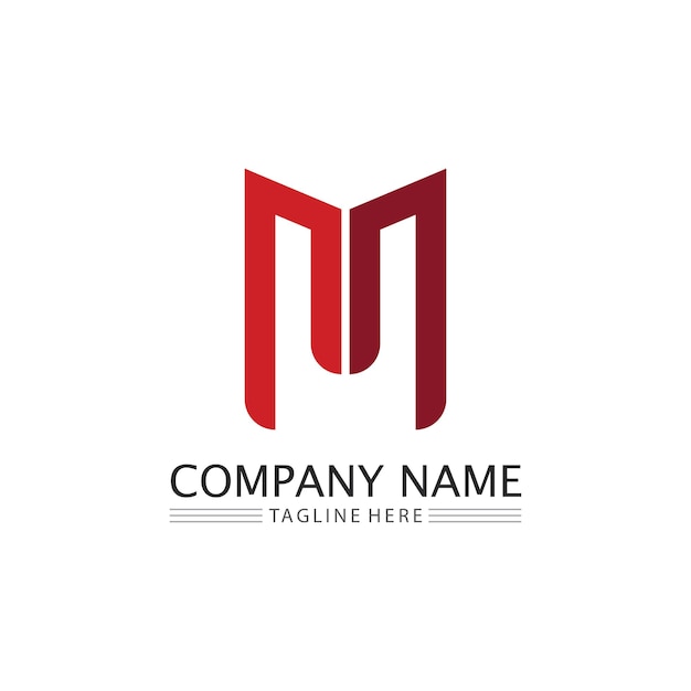 M letter logo template