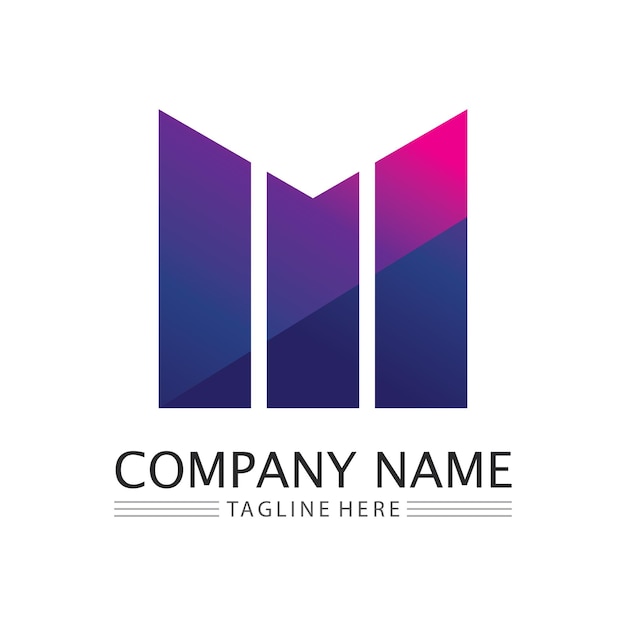 M Letter Logo Template