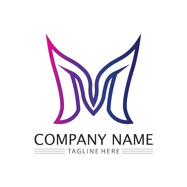 M Letter Logo Template