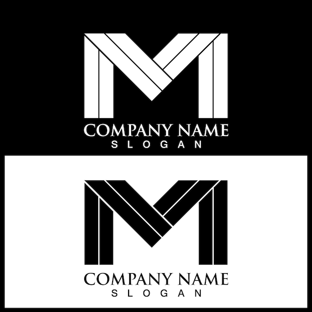 M Letter Logo Template