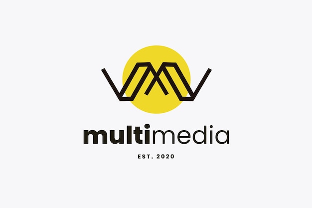 M letter logo voor mediabureaus en bedrijven