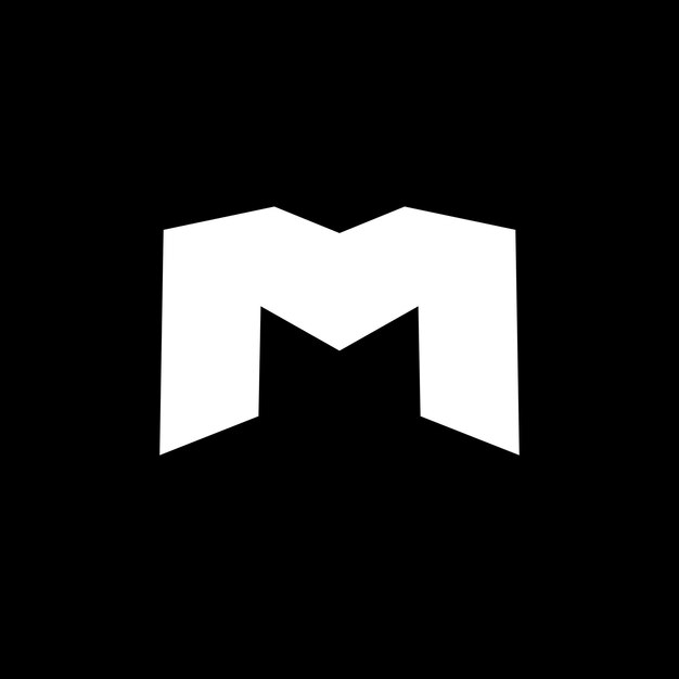 Vector m letter minimalist logo