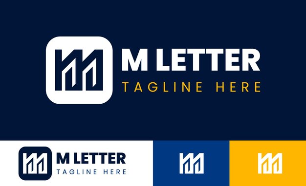 Modello di design moderno del logo con lettera m