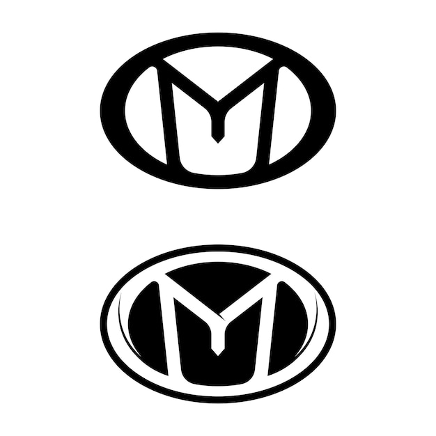 Vector m letter sjabloon logo