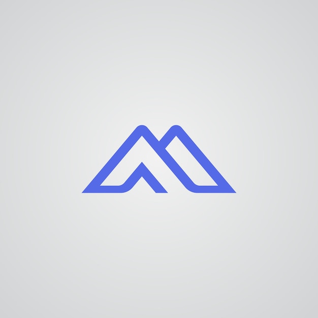 M letter technology logo template.